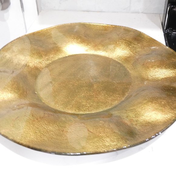 Vintage large gold accent plate - Picture 4 of 4